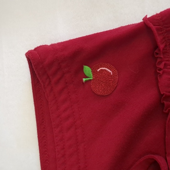 Derek Heart Red Bubble Mini Skirt with Tie Front size S - Picture 3 of 4